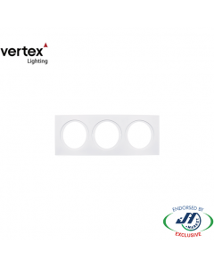 Vertex Triple Rectangle Trim for LED Downlight in White