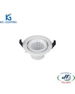 KG 10W 5000k Cool White Gimbal LED Downlight in White